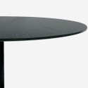 Rundt spisebord i moderne stil 120cm i sort træ Blackwood+ Tilbud