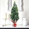 Stoeren 50 cm lille kunstigt grøn juletræ med sne kogle juledekoration På Tilbud