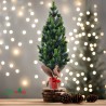 Stoeren 50 cm lille kunstigt grøn juletræ med sne kogle juledekoration Udvalg