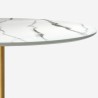 Rundt bord 120cm med guld og marmoreffekt i klassisk stil Monika+ Tilbud