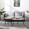 Moderne 2-personers sofa til stuen polstret i grå stof Bonn Rabatter