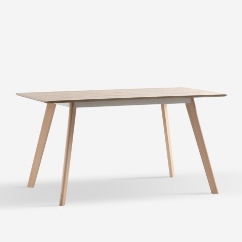 Rektangulært spisebord i fyrretræ 120x80cm Ennis Kampagne