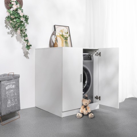 Ceresio skab til vaskemaskine eller tørretumbler med 2 låger i hvid 71x71x91,5cm Kampagne