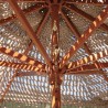 Macrame parasol til haven med centralt stativ i træ 3m Tahiti På Tilbud
