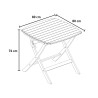 Firkantet foldbart havebord i træ til udendørs brug 80x80cm Raiva Tilbud