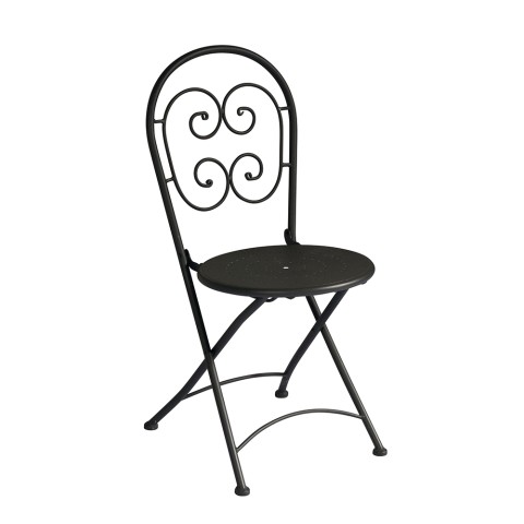 Sæt med 2 klapstole i jern til udendørs brug i bistro stil Roche Kampagne