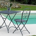 Sæt med 2 klapstole i jern til udendørs brug i bistro stil Roche På Tilbud