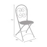 Sæt med 2 klapstole i jern til udendørs brug i bistro stil Roche Rabatter