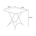 Foldbart havebord i jern 70x70 cm til bar, restaurant og have Dixon Udsalg