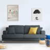 Yana 3 personers lille grå sofa i stofbetræk skandinaviske møbler stil Omkostninger