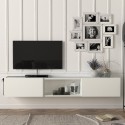 Vægmonteret svævende TV-bord 180cm med 2 låger 1 hylde i moderne design Hilary Mængderabat