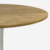 Sæt med 4 gennemsigtige stole i Tulip stil og rundt bord i træ 120cm hvid Meis+ 