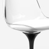 Sæt med 4 gennemsigtige Tulip stole og rundt bord 100cm hvid sort Yallam 