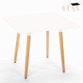 Skandinavisk design firkantet bord køkken spisestue træ 80x80cm Wooden Kampagne