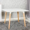 Skandinavisk design firkantet bord køkken spisestue træ 80x80cm Wooden Tilbud