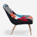 Lænestol med farverigt patchwork i skandinavisk stil Nevada Tilbud