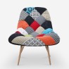 Lænestol med farverigt patchwork i skandinavisk stil Nevada Rabatter