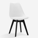 Moderne spisebordsstol i skandinavisk Tulip stil med sorte ben Nordica BE Udvalg