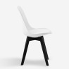 Moderne spisebordsstol i skandinavisk Tulip stil med sorte ben Nordica BE Mængderabat