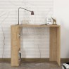 Skrivebord i træ med 3 hylder 90x40x74cm til moderne kontor Netenya Udsalg