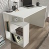 Skrivebord i hvid med hylder 120x60x74cm til moderne kontor Labran Udvalg