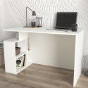 Skrivebord i hvid med hylder 120x60x74cm til moderne kontor Labran Rabatter