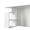 Skrivebord i hvid med hylder 120x60x74cm til moderne kontor Labran Udsalg