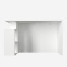 Skrivebord i hvid med hylder 120x60x74cm til moderne kontor Labran Tilbud