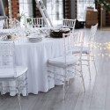 Sæt af 20 gennemsigtige stole til restaurant fest og bryllup Chiavarina Crystal På Tilbud