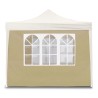 Pavillonvæg med PVC i beige til foldbar pavillon 3x3 side med vindue Kampagne