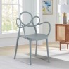Elegant og moderne designer stol i polypropylen med armlæn Derby Model