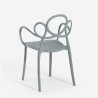 Elegant og moderne designer stol i polypropylen med armlæn Derby Pris