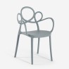 Elegant og moderne designer stol i polypropylen med armlæn Derby Mål