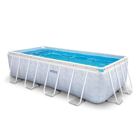 Rektangulært fritstående pool på 400x200x100cm Intex Chevron 26780 Kampagne
