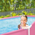 Rund fritstående pool i lyserød 244x76cm Intex Pink Metal Frame 28292 Mængderabat