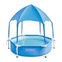 Rund overdækket svømmebassin med parasol Intex Canopy Metal Frame 28209 Kampagne