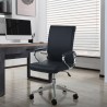 Cursus elegant ergonomisk kontorstol i kunstlæder og stål til gaming På Tilbud