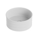 Rund vaske skål til badeværelse bordplade 40x18cm mat keramik nordisk Udsalg