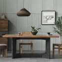 Spisebord i rustikt træ til køkken og spisestue 220x100cm Kurt Udsalg