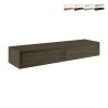 Domino Maxi vægmøbel 88x13x23cm kommode med 2 skuffer vægophængt hylde Udvalg