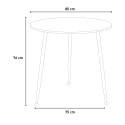 Rundt spisebord til køkken 80cm design i træ Frajus Rabatter