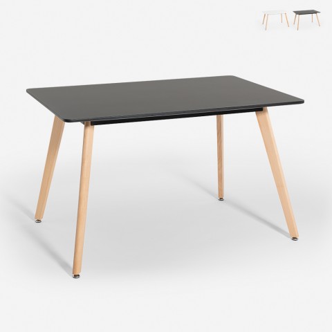 Spisebord i træ 120x80cm i hvid eller sort Demant Kampagne