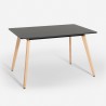 Spisebord i træ 120x80cm i hvid eller sort Demant Rabatter
