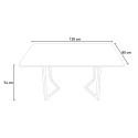 Spisebord i hvid træ til køkken og stue 120x80cm moderne design Valk Køb