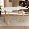 Spisebord i hvid træ til køkken og stue 120x80cm moderne design Valk Tilbud