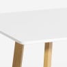 Spisebord i hvid træ til køkken og stue 120x80cm moderne design Valk Model