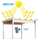 Pergola til haven med skygge 3x3m havepavillon i aluminium Firenze UV Moon Valgfri