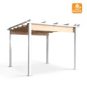 Pergola til haven med skygge 3x3m havepavillon i aluminium Firenze UV Moon Egenskaber