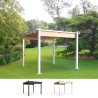 Pergola til haven med skygge 3x3m havepavillon i aluminium Firenze UV Moon Udsalg