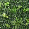 Kunstig hæk med udtrækkeligt gitter 2x1m realistiske planter Laurus Tilbud
